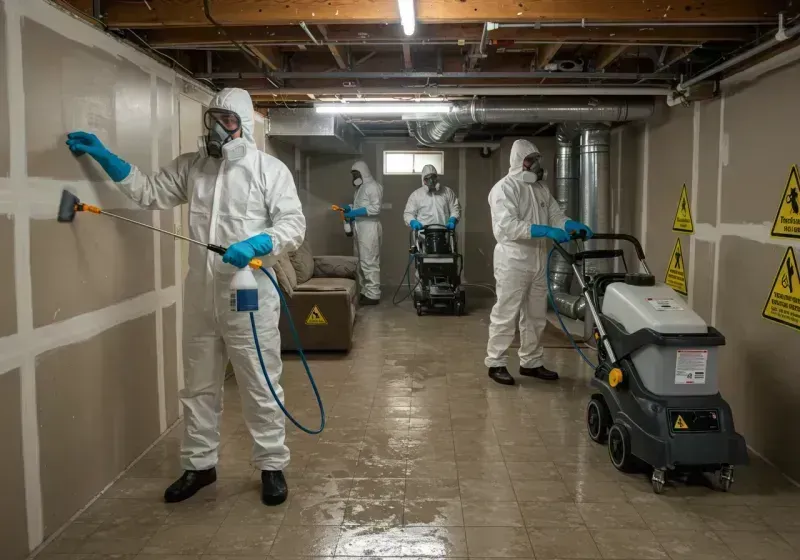 Basement Moisture Removal and Structural Drying process in Upper Marlboro, MD